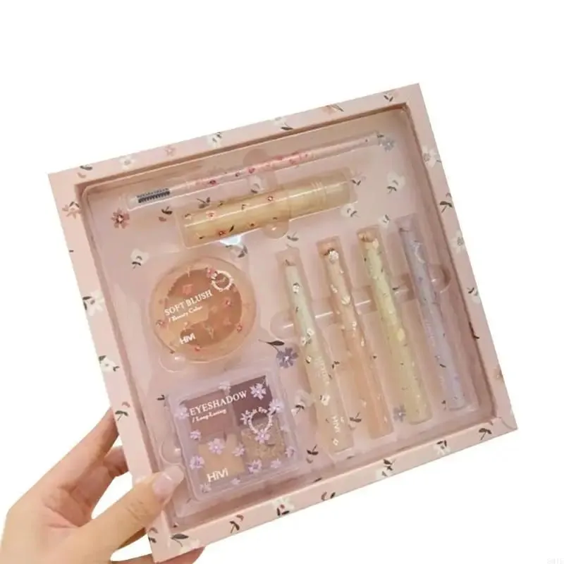 831E Flower Makeup Set All in Makeup Kits Women Eyeshadow Palette Lipstick
