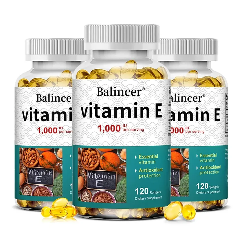 Capsule di vitamina E naturale Integratore antiossidante Supporto Pelle Capelli Unghie Cuore Cervello Sistema cardiovascolare e benessere Benessere — image 11