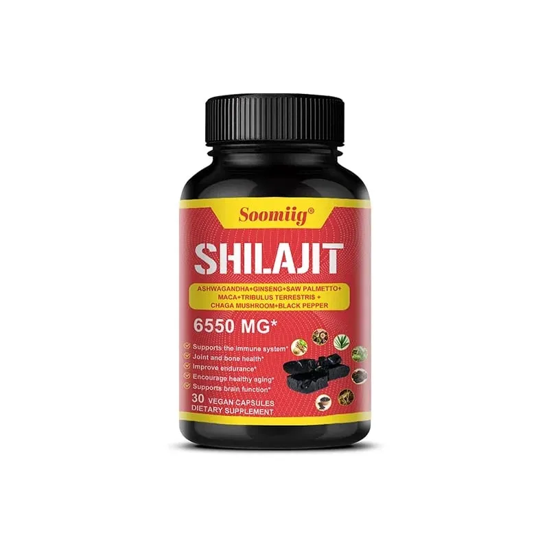 Kapsułki Pure Himalayan Shilajit - wspomagają zdrowe starzenie się kości i stawów, poprawiają wytrzymałość energetyczną i regenerację mięśni