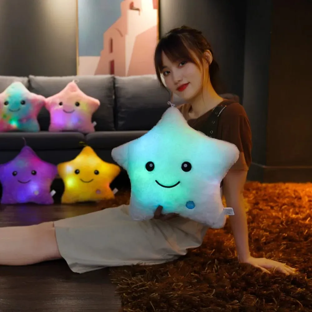 Cute LED Electronic Star Plush Toy Star Soft LED Star Doll Laruang Dekorasyon sa Bahay Mga Laruan ng Baby Kid Soft Star Pillow — image 5