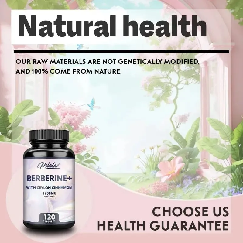 Berberine with Ceylon Cinnamon Capsules - Improve Digestion Supports Cellular Energy Metabolism Promotes Heart and Brain Health — image 3