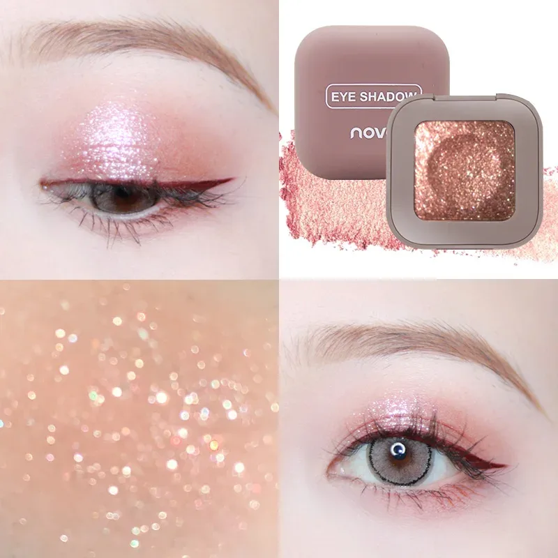 Ujung Jari Keyboard Cat Rias Eye Shadow Keren Eye Shadow Glitter 3D Eye Shadow Logam Telanjang untuk Mencerahkan Riasan Mata — image 9