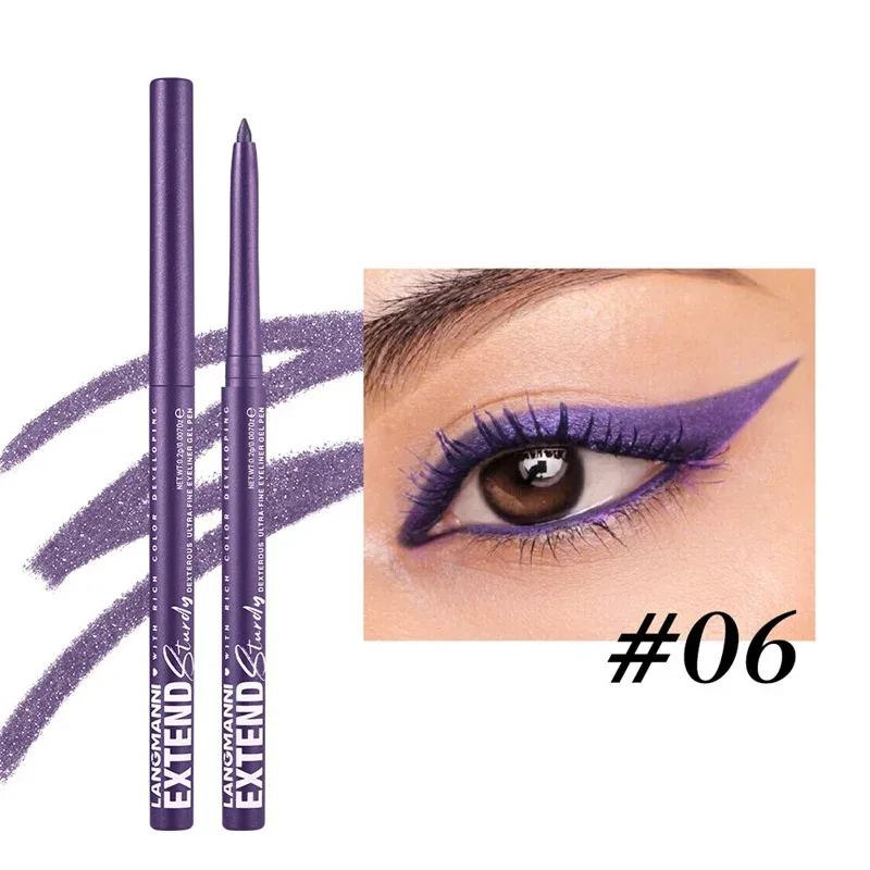 Wasserdichter Eyeliner-Gelstift, goldbraun, liegender Seidenraupenstift, weich, leicht zu tragen, hochpigmentierter, mattierter Eyeliner, dauerhaft glänzendes Augen-Make-up — image 5