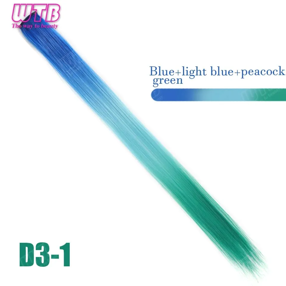 WTB ต่อผมสังเคราะห์สี BB คลิปต่อผมไล่ระดับสีสไตล์ไล่ระดับสีเหมาะสำหรับการสวมใส่ในชีวิตประจำวันของผู้หญิงและวันหยุด