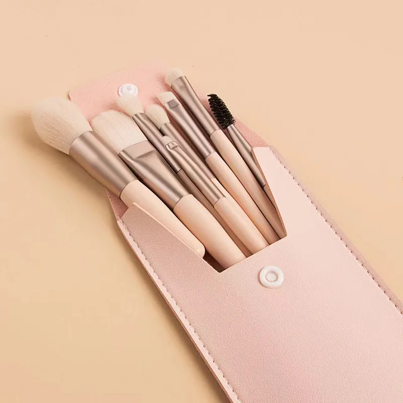 8Pcs Tragbare Make-Up Pinsel Set Frauen Kosmetik Lidschatten Erröten Pulver Schatten Foundation Blush Blending Concealer Make-Up-Tools — image 4