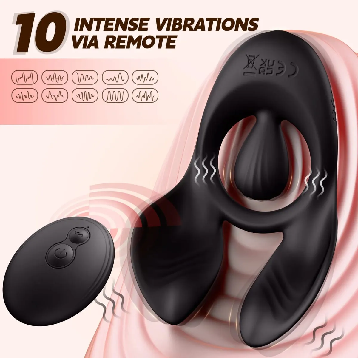 Vibrerende Cock Ring til Mænd Forsinket Ejakulation Testikel Vibrator Fjernbetjening Penis Ring Klit Stimulator Sexlegetøj til mænd — image 2