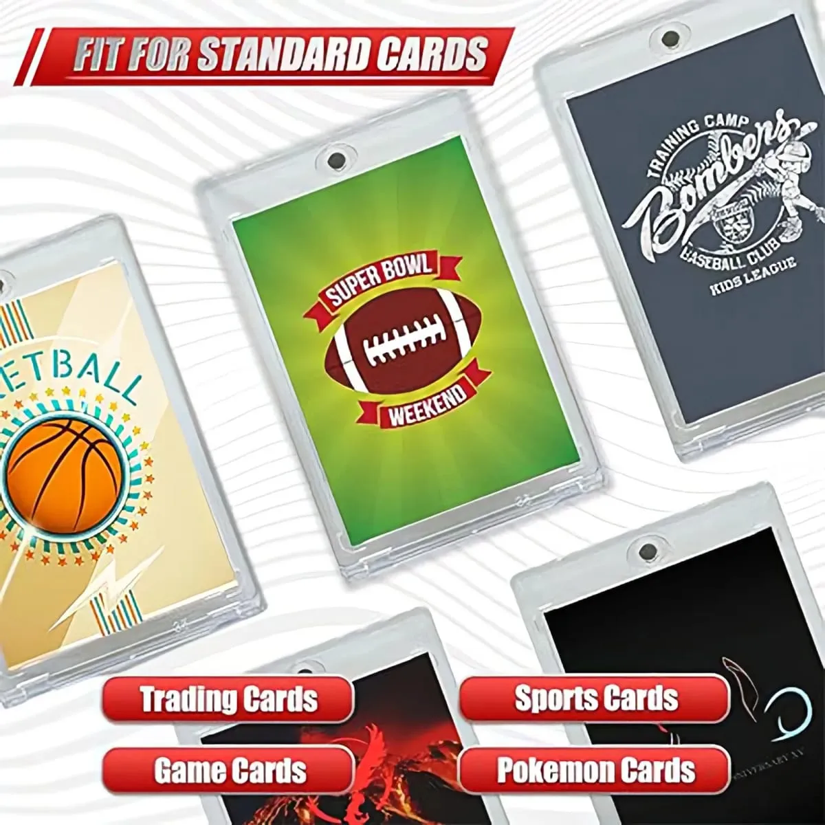 35PT Magnetkartenhalter-Set, Vitrine, passend für YuGiOh Pokmon Spiel, Sport, Sammelkarten, Hüllen aus hartem Acryl, Schutzspielzeug — image 6