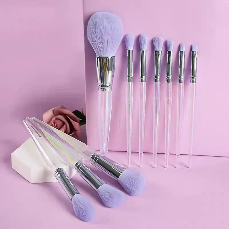 5-10Pcs Purple Makeup Brushes Set with Storage Bag Eye Shadow Powder Foundation Sculpting Highlighter Eyebrow Brush Professional — image 4