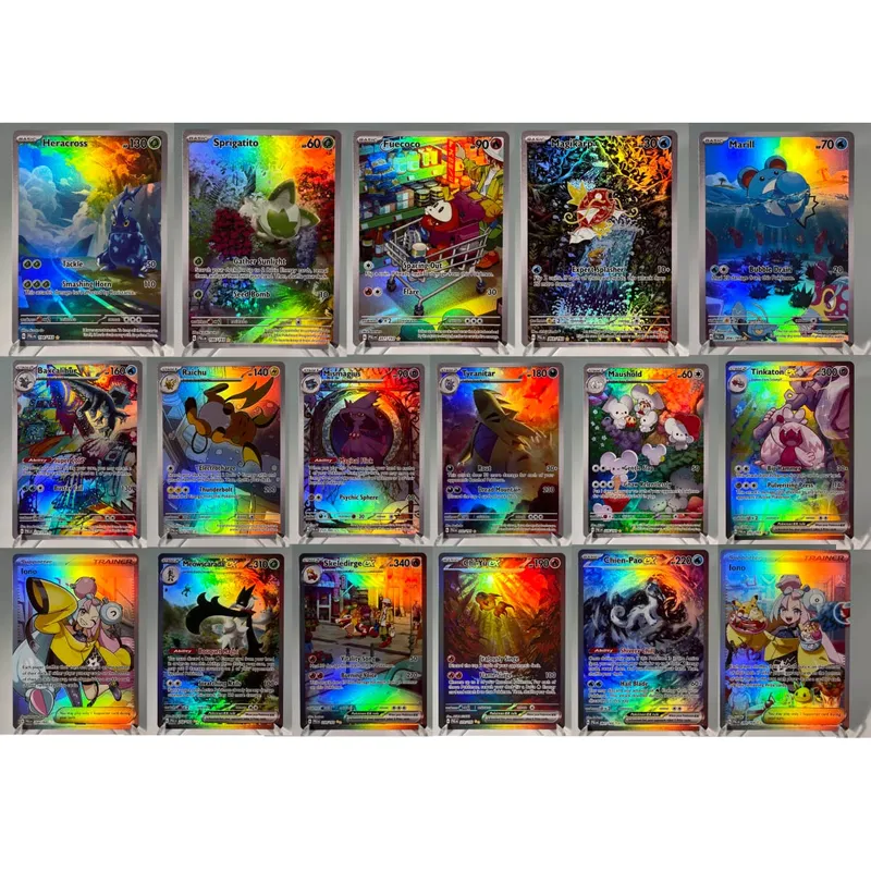 Paldea Evolved การ์ด PKM PTCG4-C GX Rainbow Magikarp Raichu Tyranitar Iono คอลเลกชันที่หายาก Battle ของเล่นของขวัญสำหรับงานอดิเรก — image 6