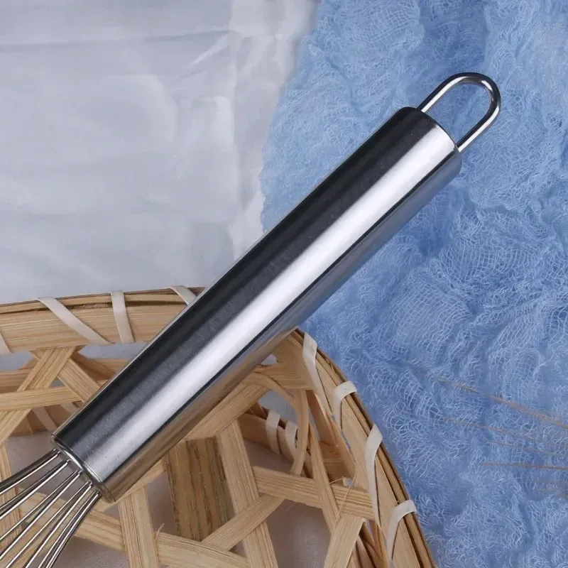 6/8/10/12inch Stainless Steel Egg Stirring Balloon Whisk Manual Egg Beater Mixer Kitchen Baking Utensil Cream Butter Whisk — image 7