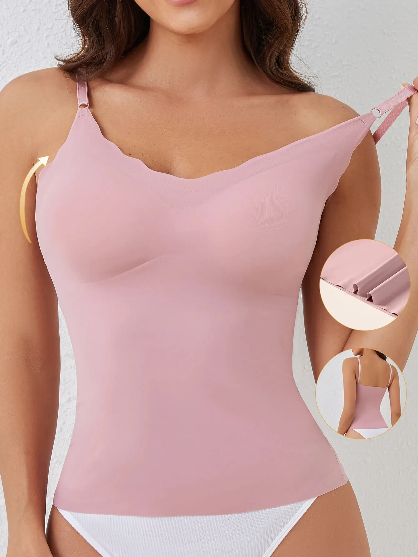 Minimalista da donna delicato sulla pelle, traspirante, confortevole senza anelli in acciaio Bellissimo gilet posteriore e cinghie — image 4