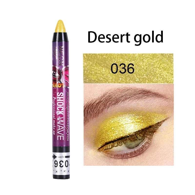 2 In 1 Eyeshadow Lipstick Stick Pencil Waterproof Glitter Matte Eye Shadow Makeup Pigment Eyeshadow Pen