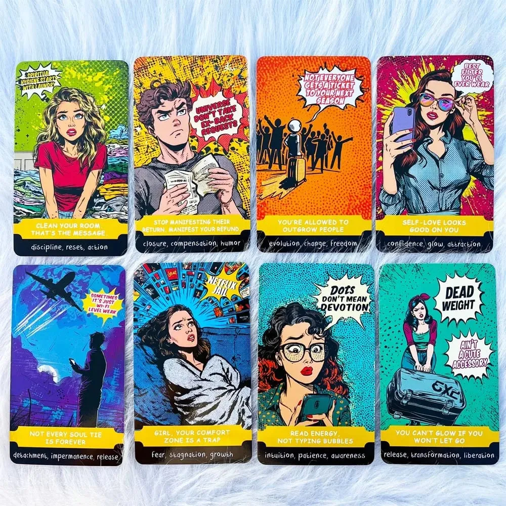54 การ์ดดาดฟ้าขนาด 13x8 ซม.BLOCKED & BLESSED,SASSY ORACLE DECK สำหรับ Modern Healing การ์ดชุดการ์ดเกม — image 6