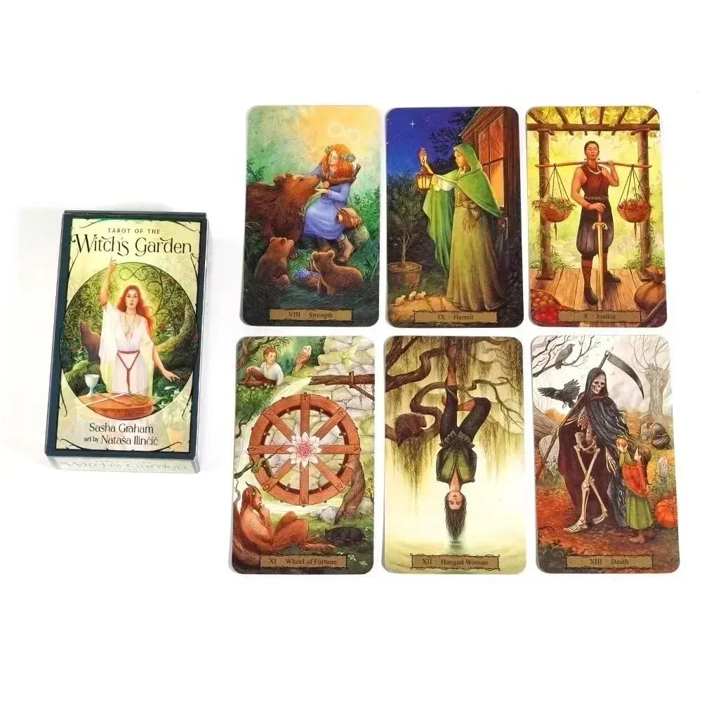 Tarot du jardin de la sorcière, jeu de divination, jeux de société, Tarot Oracle Deck, version anglaise complète, mystérieuse — image 4
