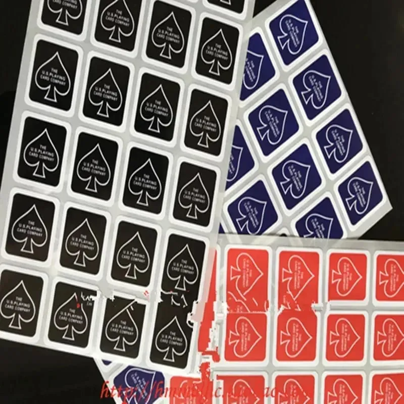 3 시트 원래 자전거 재생 카드 케이스 인감 스티커 Magic Trick 24 On 1 Sheet 3 색 Magia Magie Magicians 액세서리 — image 1