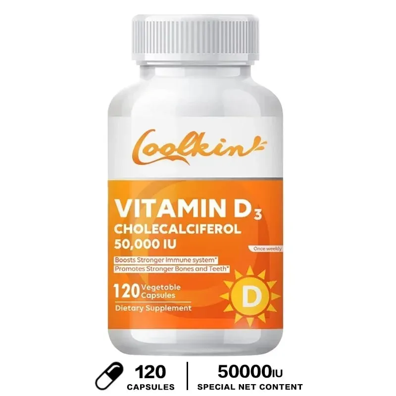 Vitamin D3 5000IU Rich in Vitamin D for Healthy Antioxidants Supporting Immune System Function - 120 Capsules Non-GMO