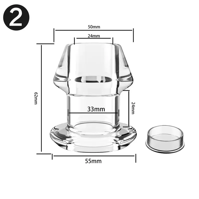 Hollow Anal Plug Silicone Butt Plugs with Stopper Anal Dilator Anus Tunnel Expansion Prostate Massage Sex Toys For Woman Men Gay — image 8
