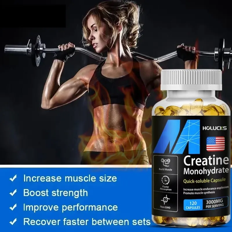 Creatine Monohydrate Supplement Boost Energy Support Muscle Mass Improve Performance for Workout — image 6