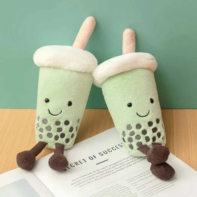 23cm Matcha Green Milk Tea Cup Cute Stuffed Boba Plush Cushion Soft Hugging Pillow Plush Toys Creative Gifts For Kids Favors — image 3