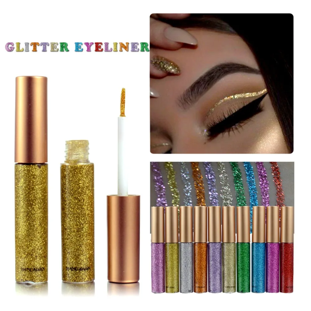 Glitzernder flüssiger Eyeliner-Stift, glitzerndes, hochglänzendes Pigment, Bühnendiamant-Lidschatten, langanhaltendes, wasserfestes Augen-Make-up — image 3