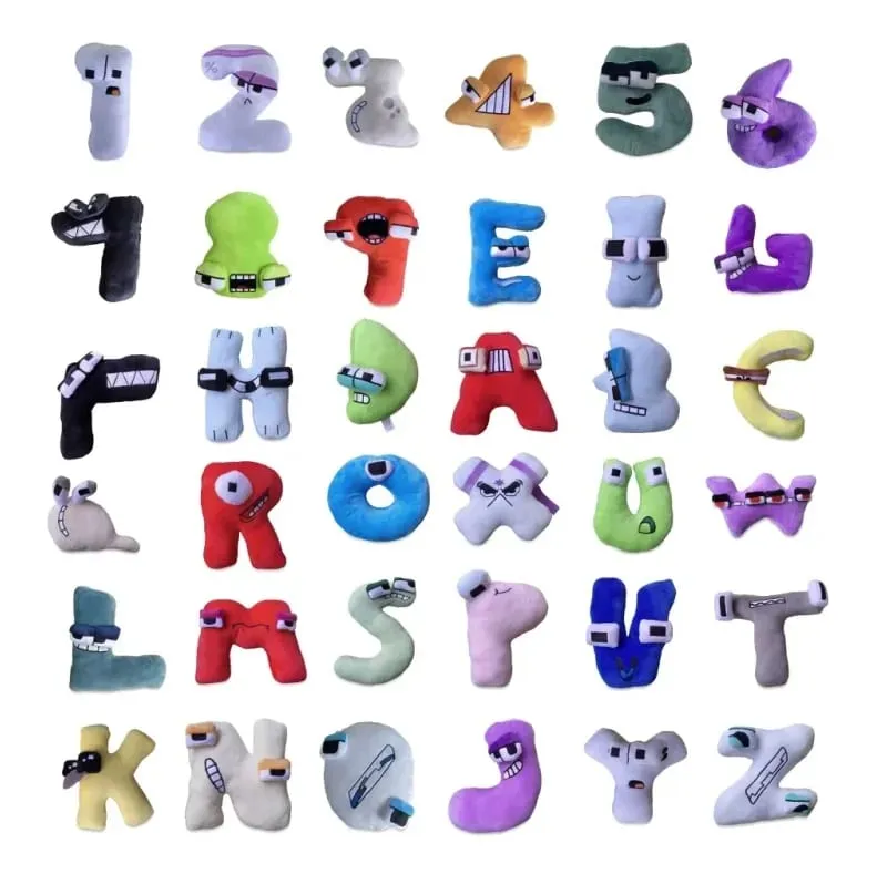 น่ารัก A-Z ตัวอักษรสีแดงหมอน Plush Soft Letter ตุ๊กตาตุ๊กตาเด็กการศึกษาการเรียนรู้ของเล่นของขวัญ — image 7