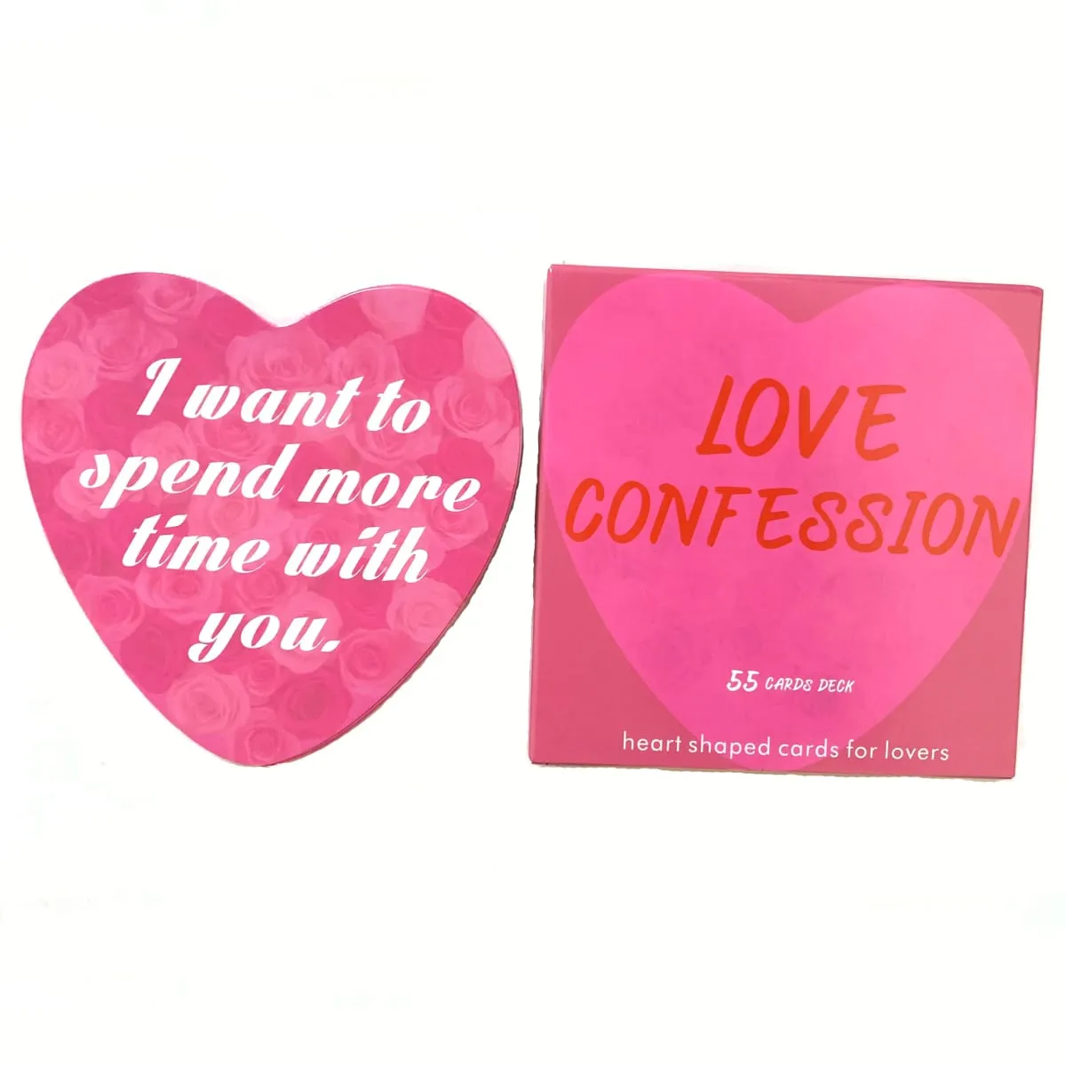 Love Confession Oracle Deck A 55 cartes en forme de coeur mots-clés d'amour signification pour les amoureux jeux de société anglais Divination destin — image 1