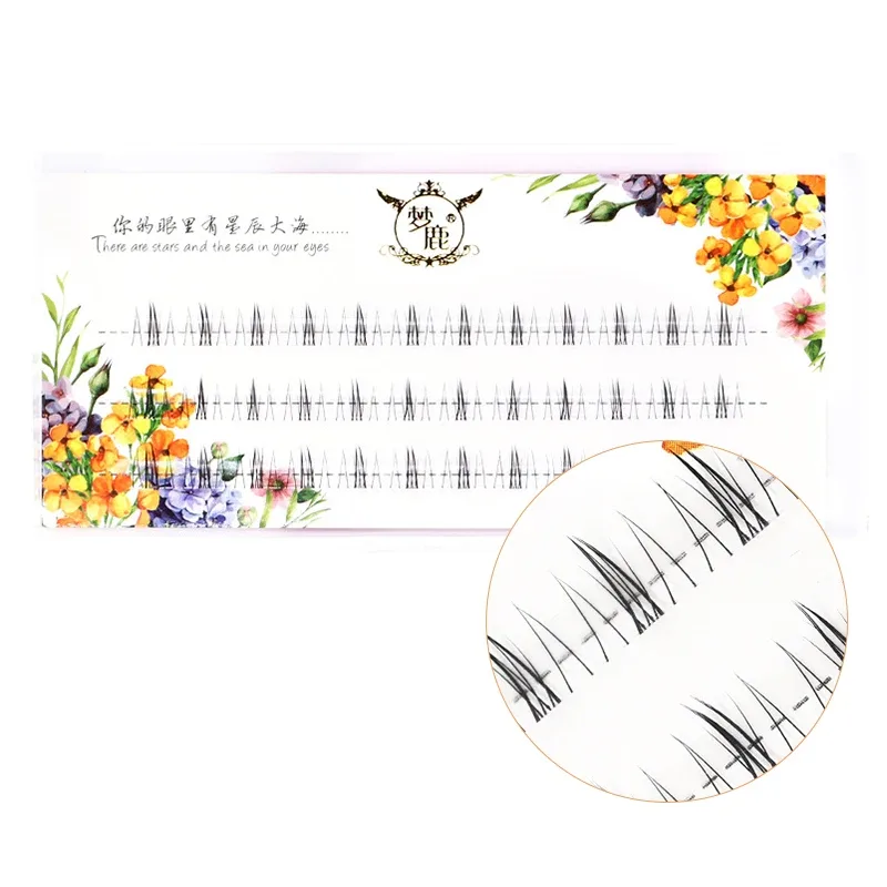 J Curl V Shape Under Eyelash Comic Eye Lashes Natural Bottom Lashes Soft Manga Eyelashes Bunches Eyelash Clusters Korean Makeup — image 25