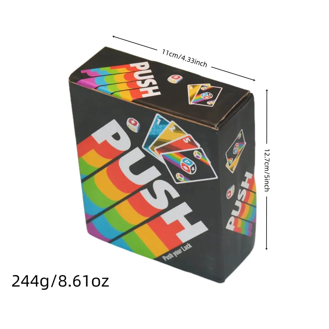 《Push 2026》 un juego de cartas, juego de mesa, juego interactivo con instrucciones en inglés, español, francés, alemán, italiano y holandés, de ritmo rápido, fácil de aprender, una excelente opción para fiestas — image 4