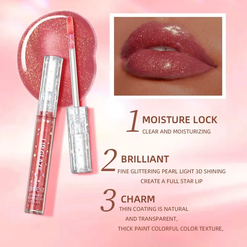 9 Farben Lipgloss-Sets, langlebiger Glitzer-Flüssig-Lippenstift, feuchtigkeitsspendend, leuchtender Lipgloss, Make-up, glänzende Lippenglasur-Sets — image 7