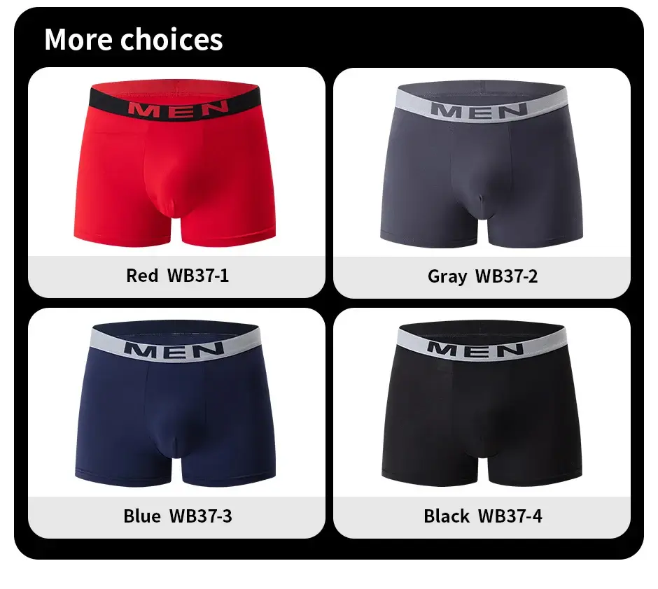 4/5/10Pcs Men's Fashionable Printed Multi-color Combination Underwear Shorts Youth Casual Sports Underwear Boxer Shorts Home Pan — image 2
