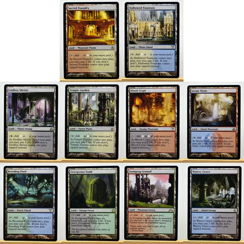 TCG Proxy Cards Deck Borad Games โฮโลแกรมเดี่ยว Black Lotus Power9 Dual Lands The One Ring — image 16