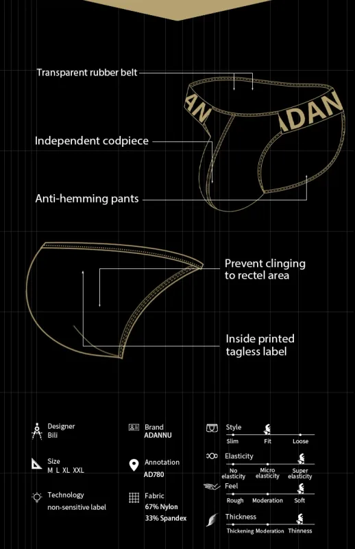 กางเกงในชายเซ็กซี่บิกินี่ Man Underpantsr ลื่นโปร่งใสตาข่ายชุดชั้นในชาย Cuecas กางเกงในชาย Ultra-thin เกย์กางเกงกีฬา — image 3