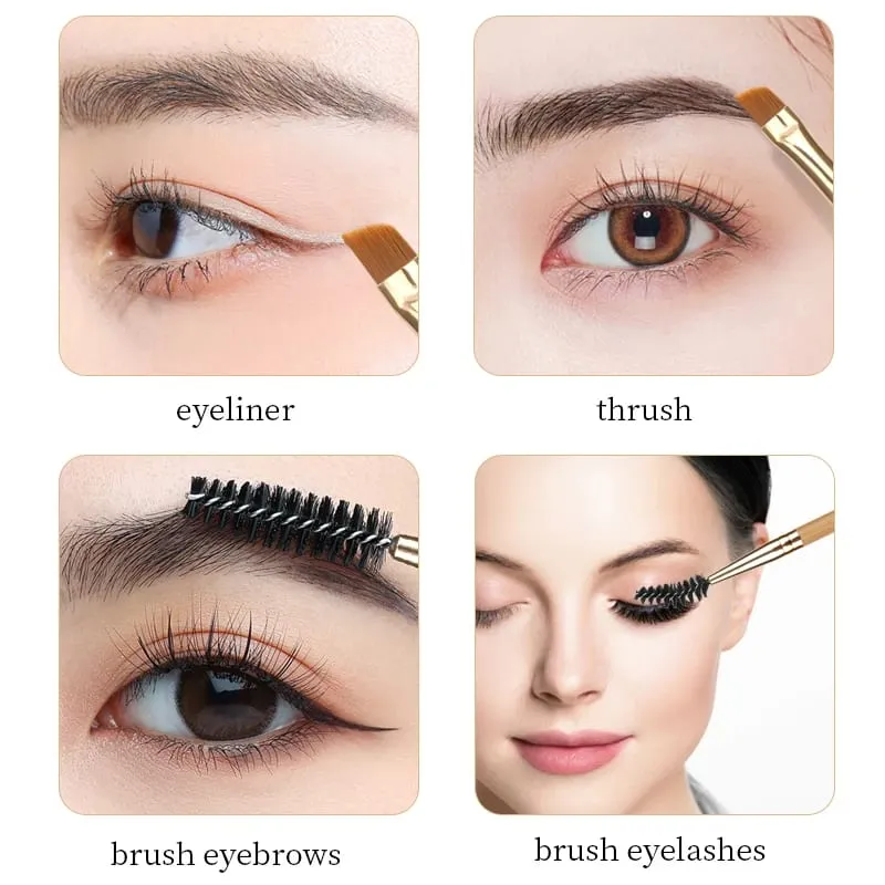 5 Pcs Eyeshadow Makeup Brushes Professional Double Ended Eyebrow Brush Comb For Women Cosmetic Beauty Make Up Tools — image 3