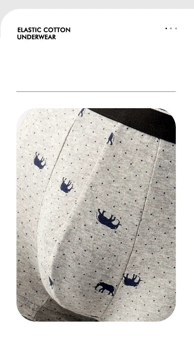 4Pcs/Lot Boxer Shorts Men Underwear Cotton Underpants Comfortable Breathable Male Trunk U Convex Print Panties High Quality — image 9