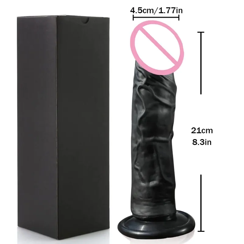 Realistischer Silikondildo mit Saugnapf G-Punkt Analdildos Strapon Dick Analplug Masturbator Erwachsene Sexspielzeuge für Frauen — image 12