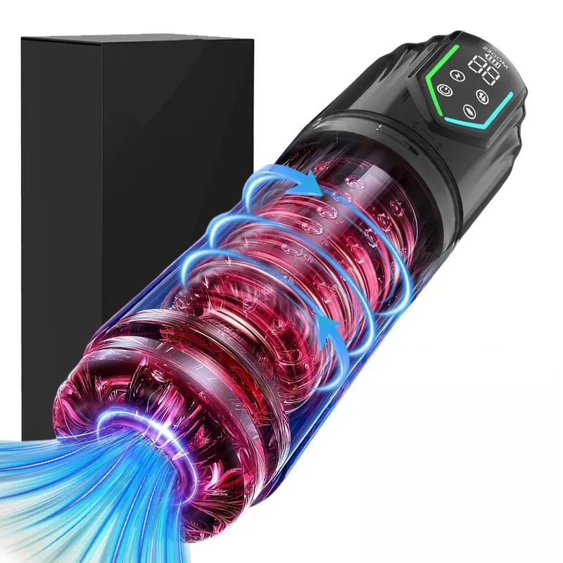 Automatický mužský masturbační pohárek 7 režimů sání Rotující lízání Pocket Pussy Stroker Výstřik penis Pumpa Sexuální hračky pro muže