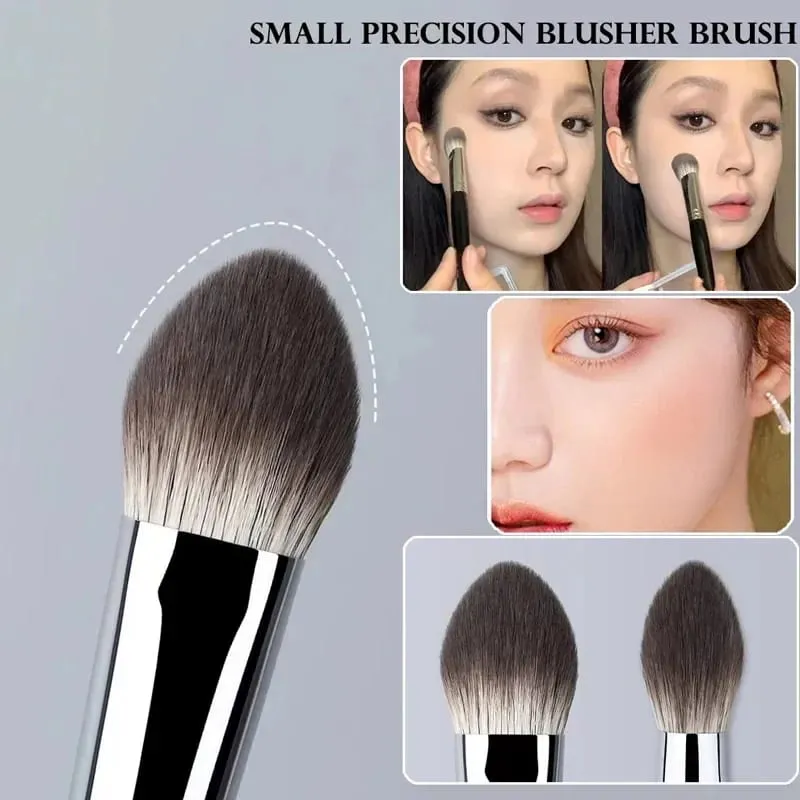 1/2Pcs Peach Heart Blusher Brush Powder Blush Cream Liquid Blush Makeup Brushes Flat Small Precise Blush Brush Makeup Tools — image 1