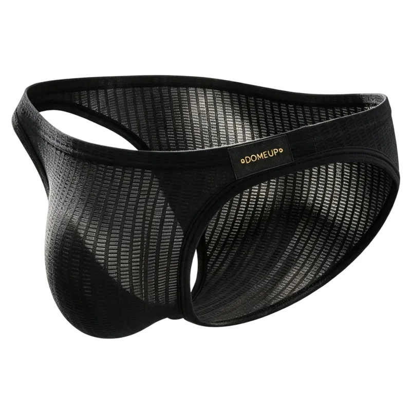 Herren-Slip mit niedrigem Bund, Waffelstruktur, hohl, atmungsaktiv, Sportunterwäsche, männliche Beutel-Dreieck-Unterhose — image 4