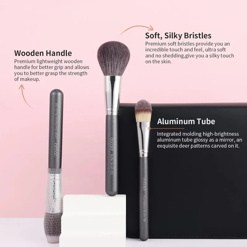 Docolor Professional แปรงแต่งหน้าแปรงแต่งหน้า 29 ชิ้น Natural Hair Foundation Powder Contour อายแชโดว์คอนซีลเลอร์หนัง PU DA2901 — image 2