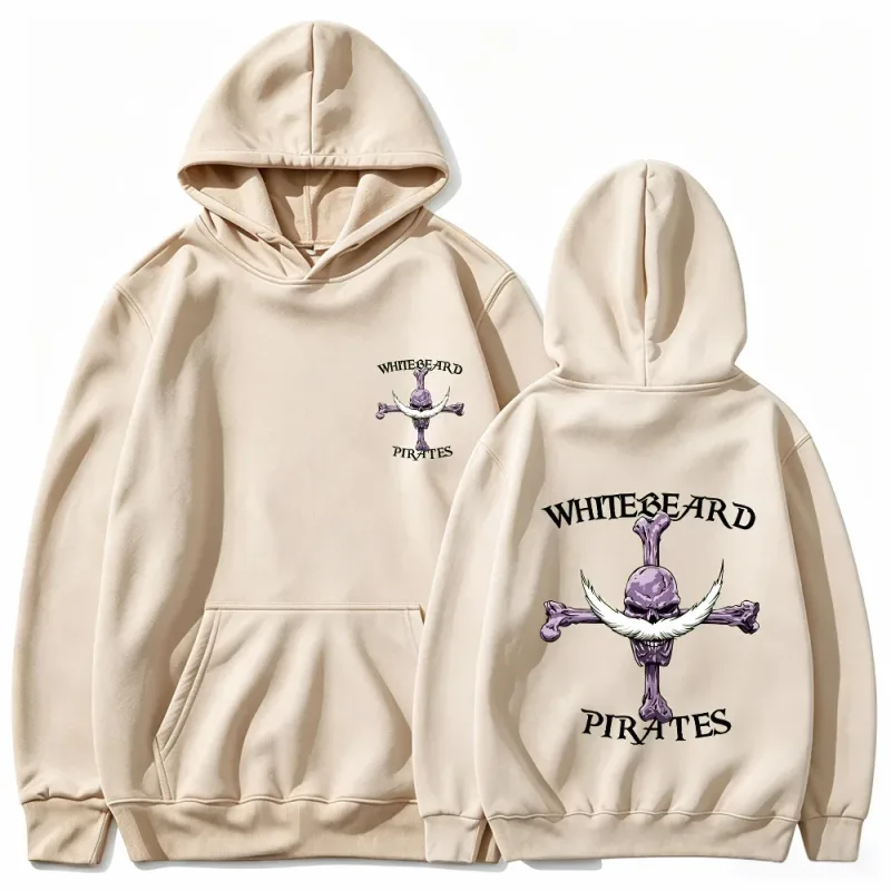 Moletom com capuz de piratas de barba branca de uma peça, moletom com estampa, barba branca Jolly Roger Anime gráfico streetwear top com capuz — image 6