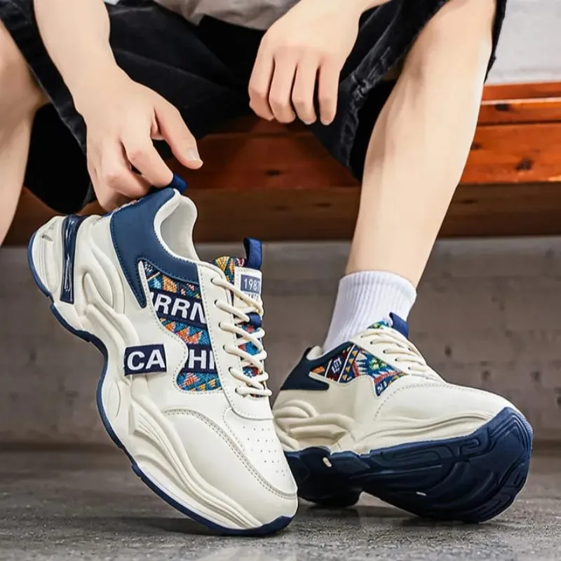 Baskets montantes coréennes pour hommes, chaussures de course respirantes à plateforme antidérapante, chaussures de sport d'extérieur résistantes à l'usure, printemps, 2026 — image 7