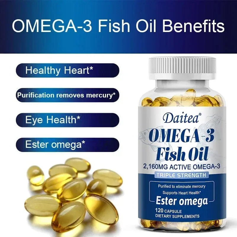 Omega 3 Fish Oil - EPA & DHA Highest Potency for Joint & Brain Support Heart Health Eyes — image 2