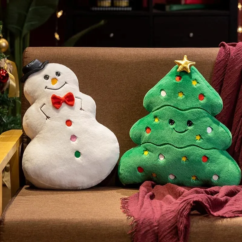 1PC felice Natale Pane allo zenzero Pupazzo di neve Peluche Cuscino di peluche Farcito Cabina Casa Albero di Natale Decorazione per feste Bambola — image 6