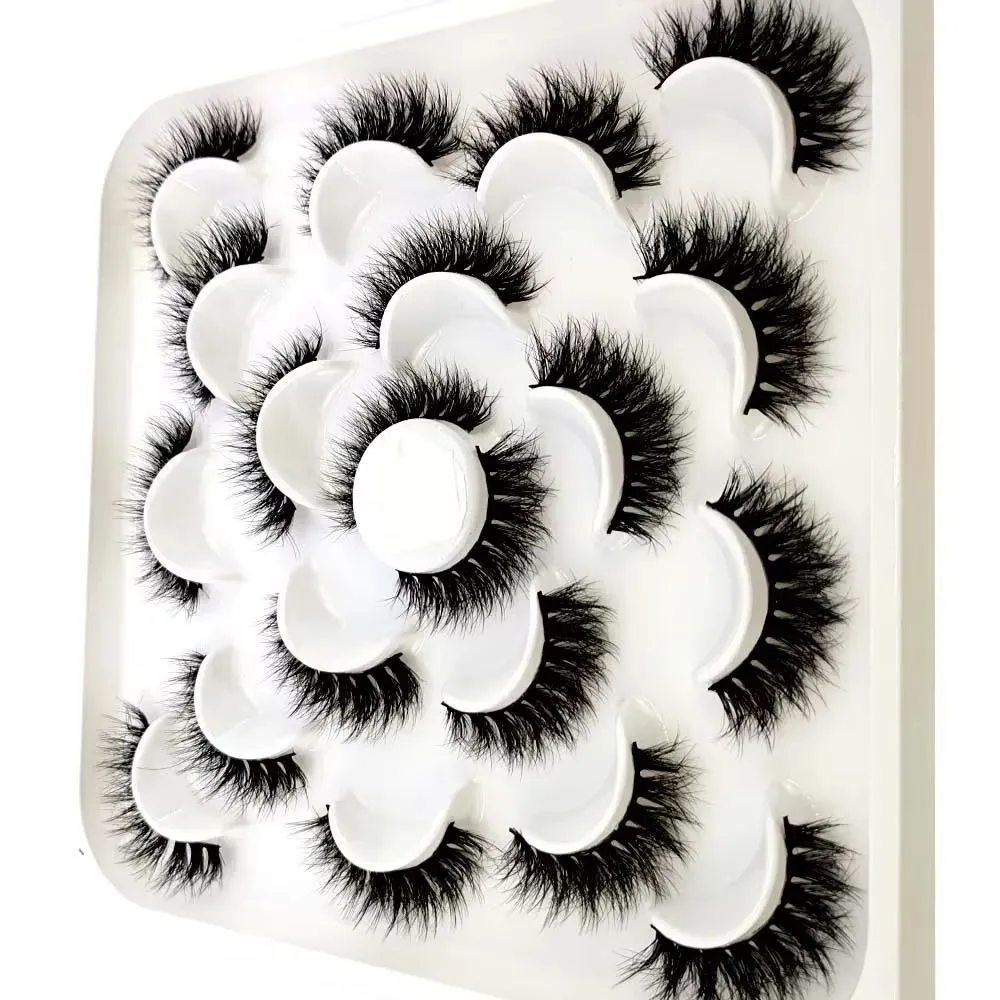 NEW 10 pairs Handmade 3d mink lashes short False Eyelashes Cross Messy Dense Natural Eye Lashes Stage Makeup False Eyelashes — image 1