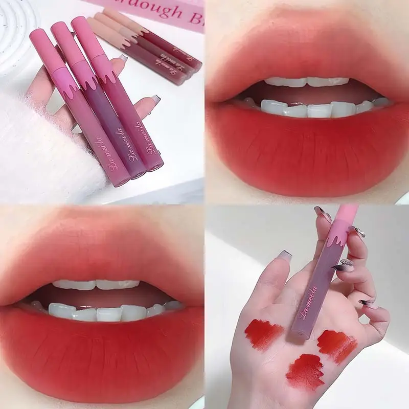 6 สี Velvet Matte Lip Gloss กันน้ำ Non Stick Cup Silky Matte Hawthorn Red Lipgloss เซ็กซี่ Lip Makeup ราคาถูกลิปสติกเครื่องสำอาง — image 2