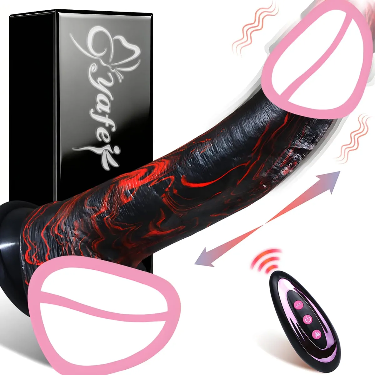 รีโมทคอนโทรล Telescopic หมุน Dildo สำหรับผู้หญิงซิลิโคนเริ่มต้น G-spot กระตุ้นพร้อมถ้วยดูดที่แข็งแกร่งสำหรับของเล่นสำหรับผู้ใหญ่ — image 1