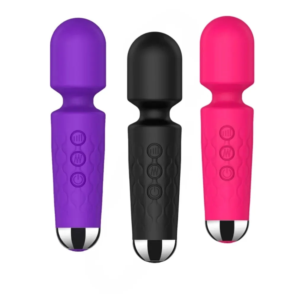 강력한 20 속도 마술 지팡이 클리토리스 자극기 G-Spot 마사지 여성용 충전식 휴대용 섹스 토이 — image 1