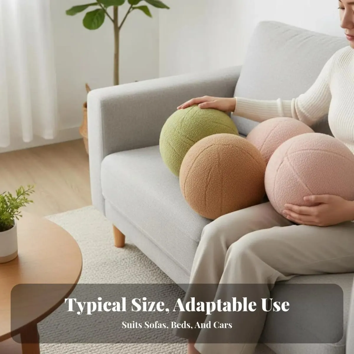 Modern Minimalist Küre Yastık Dekoratif Kırlent İlginç Oturma Odası Dekoru — image 4