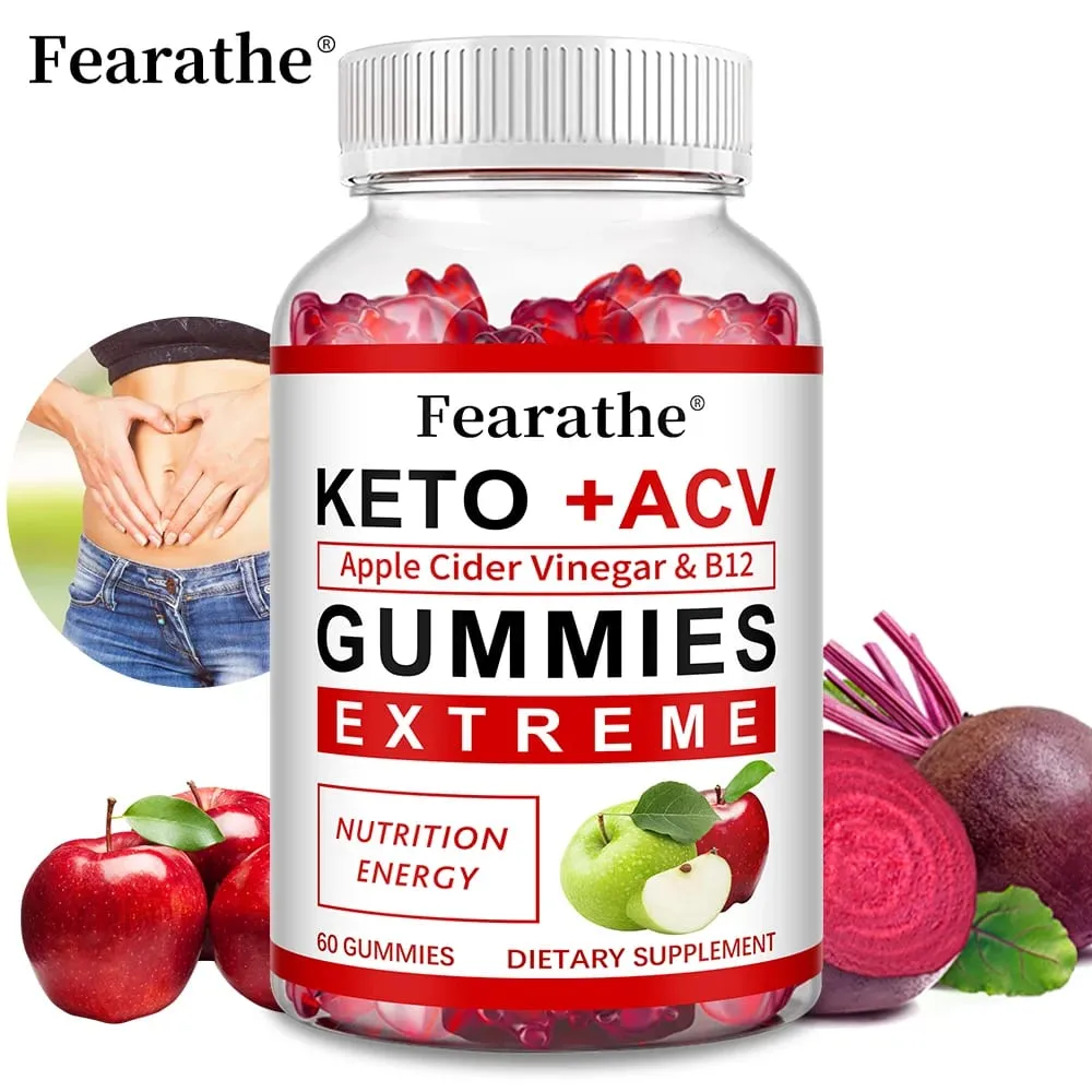Fearathe Slimming Keto Aceto di mele Gummies Integratore Perdita di peso Riduce l'ansia e lo stress Aumenta il sistema immunitario — image 1