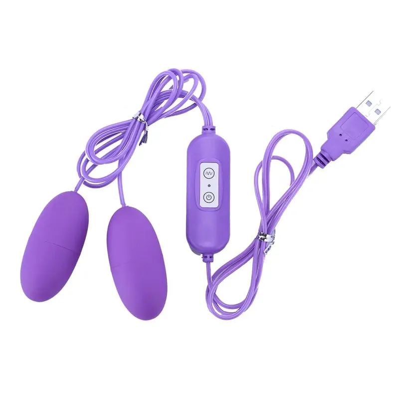 USB Power Jump 2 Egg Vibratore G-spot Multi Massage Stick Doppia masturbazione Clitoride Telecomando Orgasmo AV Squirt Giocattoli del sesso — image 3